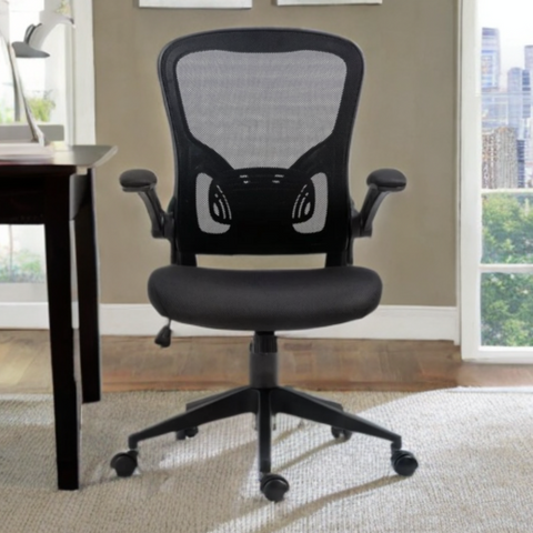 Silla SIT Ejecutiva, respaldar medio, superficie de nylon, reposabrazos ajustables. Color Negro y Gris. Peso: 200Lbs. SIT-M250