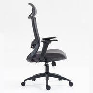 Silla SIT ejecutiva de oficina 300 lb, en color negro o gris nylon, poliéster, transpirable, tela  | SIT-8322H-BK | SIT-8322H-GR