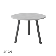 Mesa de Conferencia SIT, Circular, Base de acero. Color Gris y Blanco. 1200*750. SIT-CC / SIT-CCG