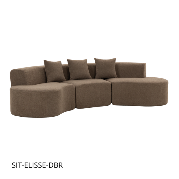 Sofá SIT Elisse foam de alta densidad color azul gris / medidas 284 x 133.5 x 68 cm SIT-ELISSE