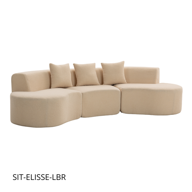 Sofá SIT Elisse foam de alta densidad color azul gris / medidas 284 x 133.5 x 68 cm SIT-ELISSE