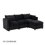 Sofá SIT Louren foam de alta densidad color beige, negro, gris / medida 212 x 155 x 68/84 cm / SIT-LOUREN