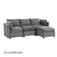 Sofá SIT Louren foam de alta densidad color beige, negro, gris / medida 212 x 155 x 68/84 cm / SIT-LOUREN