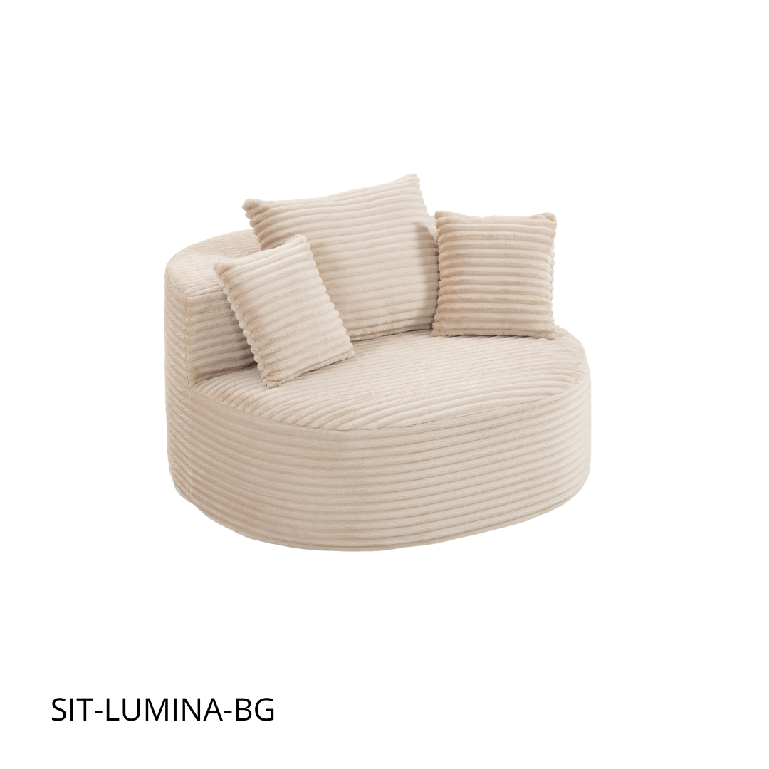 Sofá SIT Lumina individual foam de alta densidad color beige, gris, gris claro / 110 x 103 x 62.5 cm / SIT-LUMINA