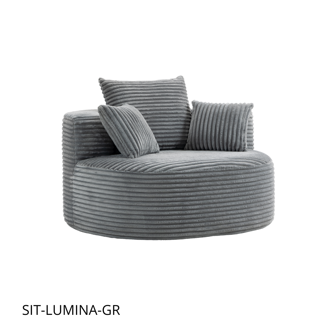 Sofá SIT Lumina individual foam de alta densidad color beige, gris, gris claro / 110 x 103 x 62.5 cm / SIT-LUMINA