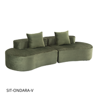 Sofá SIT Ondara foam de alta densidad color beige, gris oscuro, gris claro, verde / medida 265 x 115 x 62.5 cm / SIT-ONDARA
