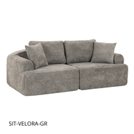 Sofá SIT Velora foam de alta densidad, colores café, gris oscuro o blanco gris / medidas 200 x 90 x 74 cm / SIT-VELORA