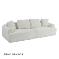 Sofá SIT Velora foam de alta densidad, colores café, gris oscuro o blanco gris / medidas 200 x 90 x 74 cm / SIT-VELORA