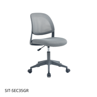 Silla de malla Sit con respaldo medio, control de altura neumático, base de nylon, color negro y gris SIT-SEC35BK / SIT-SEC35GR
