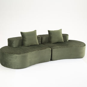 Sofá SIT Ondara foam de alta densidad color beige, gris oscuro, gris claro, verde / medida 265 x 115 x 62.5 cm / SIT-ONDARA