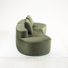 Sofá SIT Ondara foam de alta densidad color beige, gris oscuro, gris claro, verde / medida 265 x 115 x 62.5 cm / SIT-ONDARA