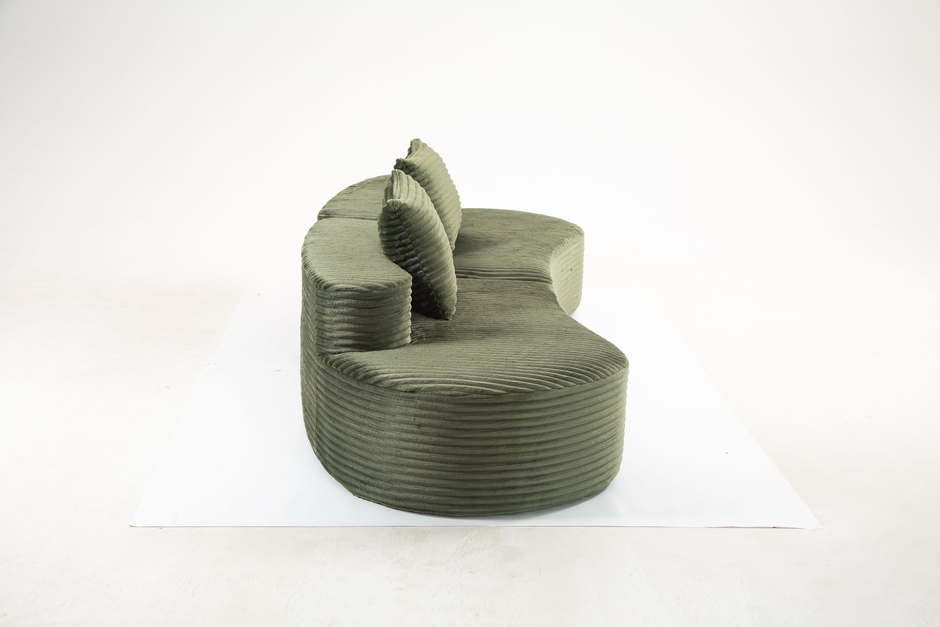 Sofá SIT Ondara foam de alta densidad color beige, gris oscuro, gris claro, verde / medida 265 x 115 x 62.5 cm / SIT-ONDARA