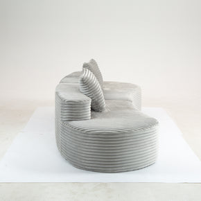 Sofá SIT Ondara foam de alta densidad color beige, gris oscuro, gris claro, verde / medida 265 x 115 x 62.5 cm / SIT-ONDARA