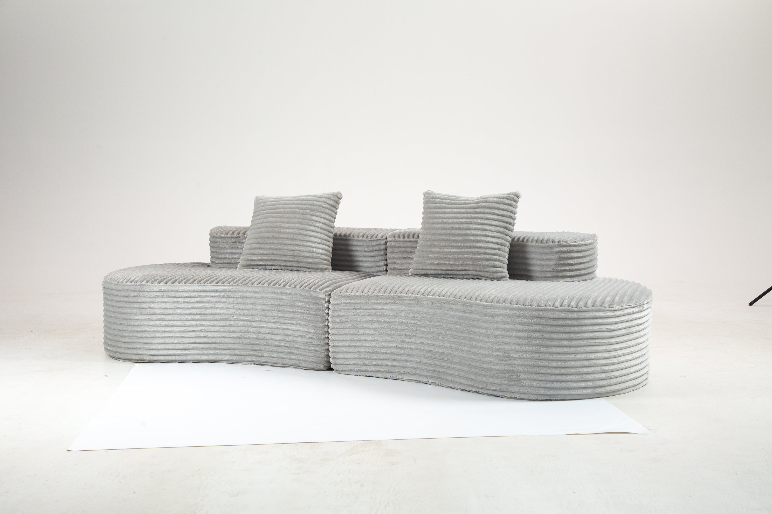 Sofá SIT Ondara foam de alta densidad color beige, gris oscuro, gris claro, verde / medida 265 x 115 x 62.5 cm / SIT-ONDARA