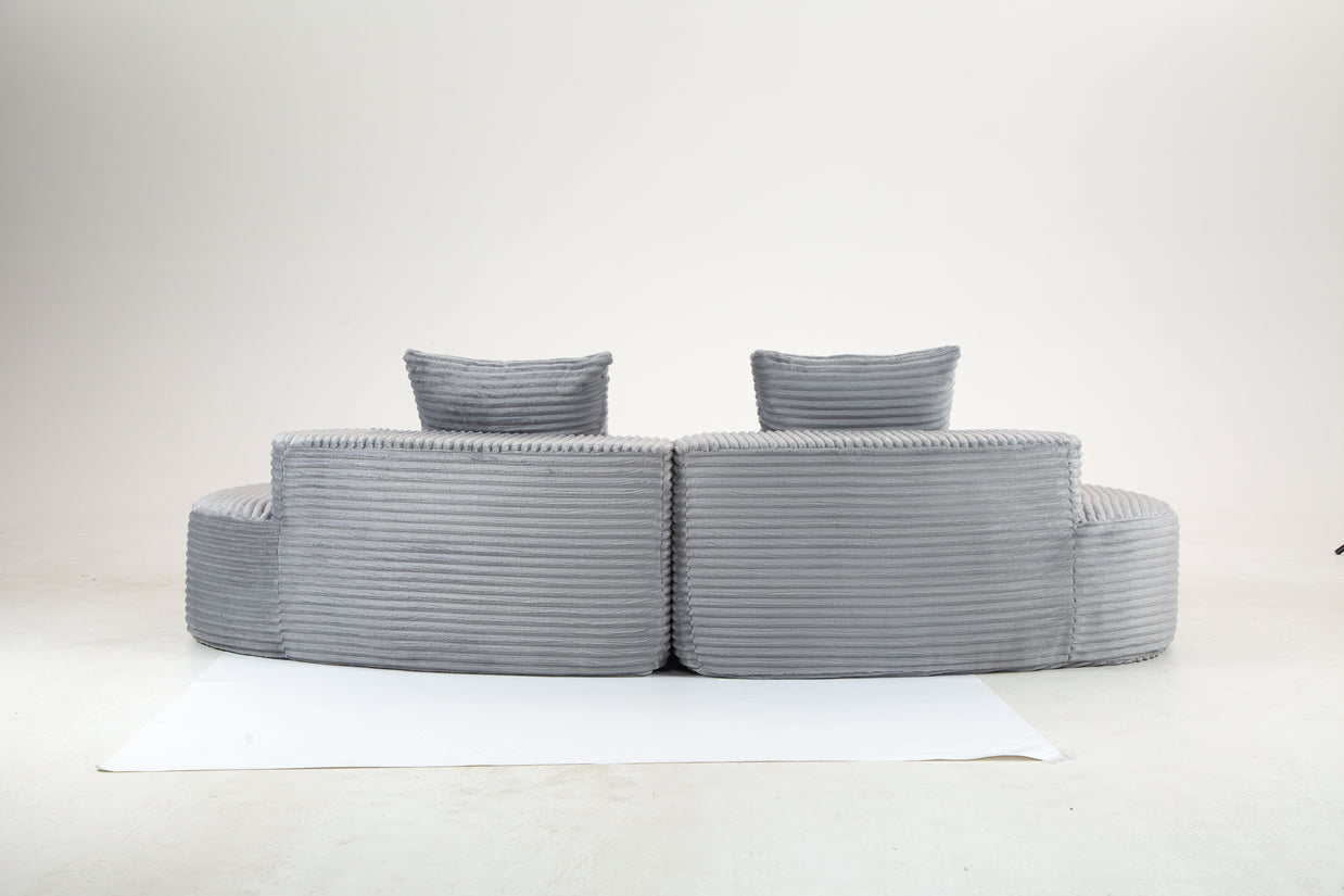 Sofá SIT Ondara foam de alta densidad color beige, gris oscuro, gris claro, verde / medida 265 x 115 x 62.5 cm / SIT-ONDARA