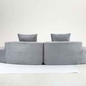 Sofá SIT Ondara foam de alta densidad color beige, gris oscuro, gris claro, verde / medida 265 x 115 x 62.5 cm / SIT-ONDARA