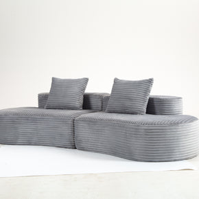 Sofá SIT Ondara foam de alta densidad color beige, gris oscuro, gris claro, verde / medida 265 x 115 x 62.5 cm / SIT-ONDARA