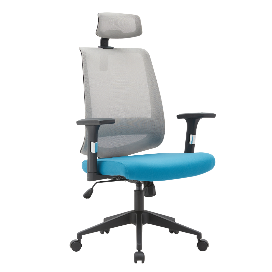 Silla SIT Ejecutiva, respaldo alto, ajustable, base cromada. Color Negro. Peso: 250Lbs. SIT-M315