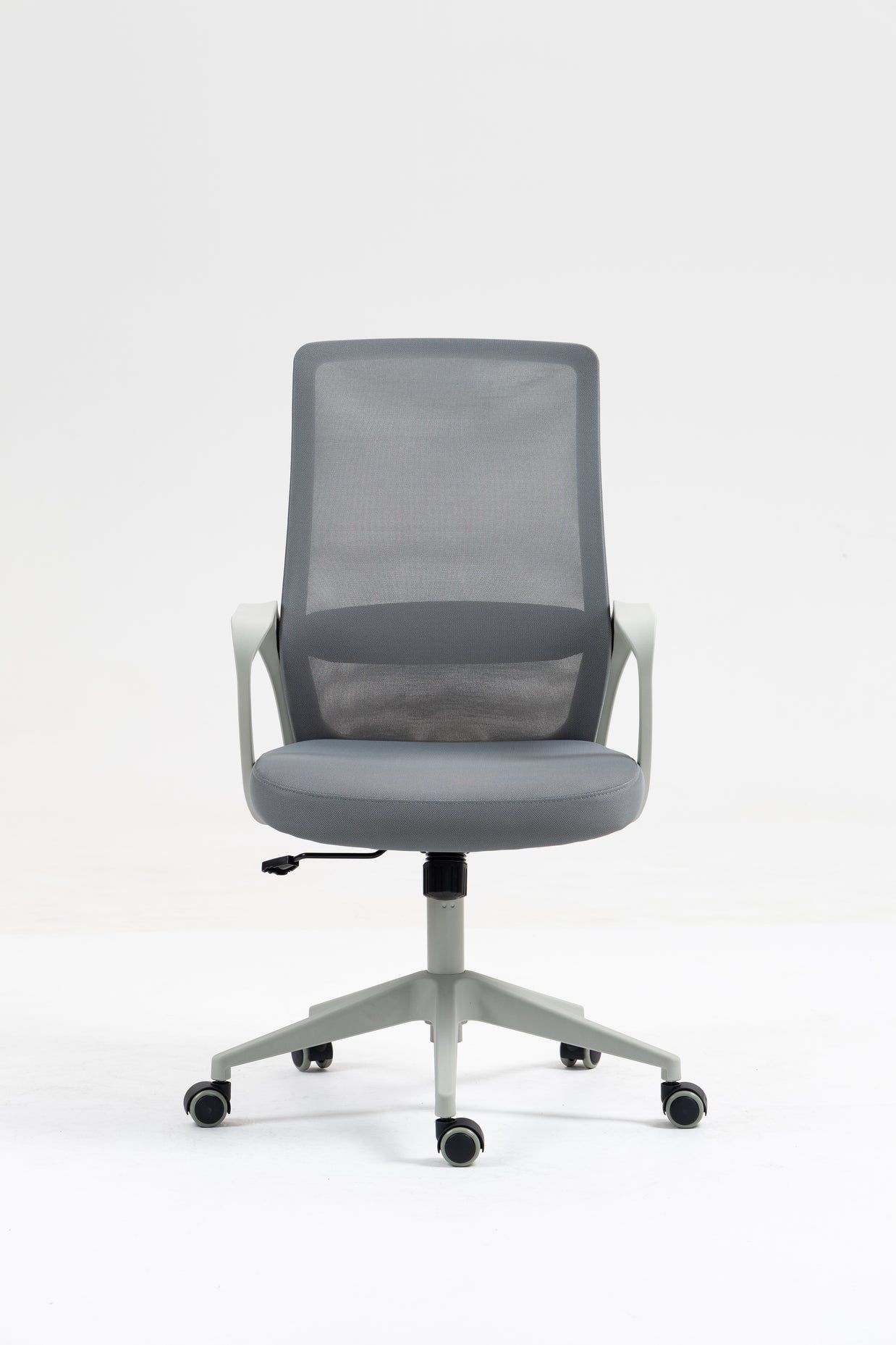 Silla de malla SIT respaldo medio, control de altura neumático, base de nylon, color gris y color negro SIT-M195GR / SIT-M195BK