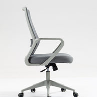 Silla de malla SIT respaldo medio, control de altura neumático, base de nylon, color gris y color negro SIT-M195GR / SIT-M195BK