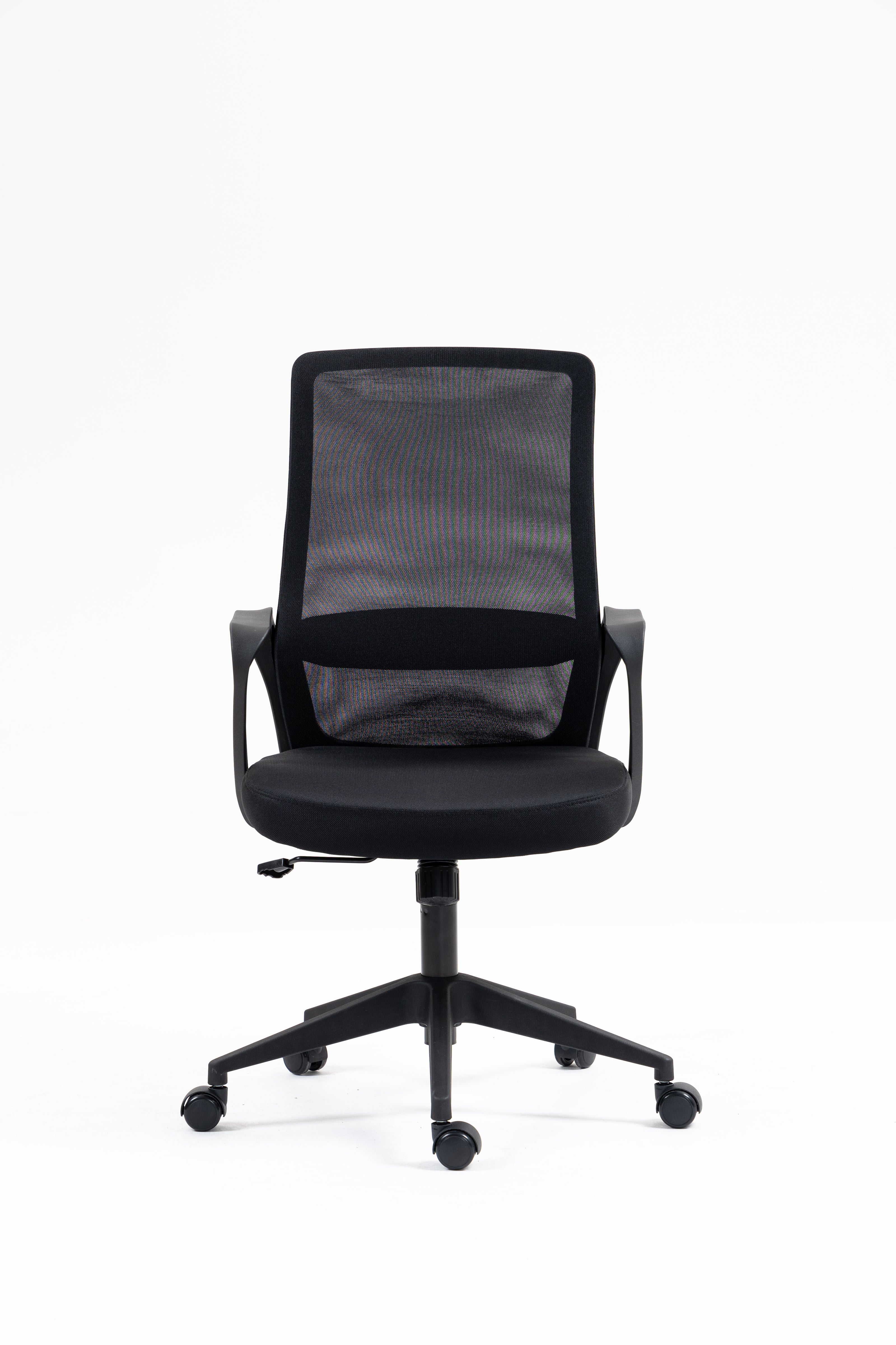 Silla de malla SIT respaldo medio, control de altura neumático, base de nylon, color gris y color negro SIT-M195GR / SIT-M195BK