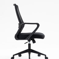 Silla de malla SIT respaldo medio, control de altura neumático, base de nylon, color gris y color negro SIT-M195GR / SIT-M195BK