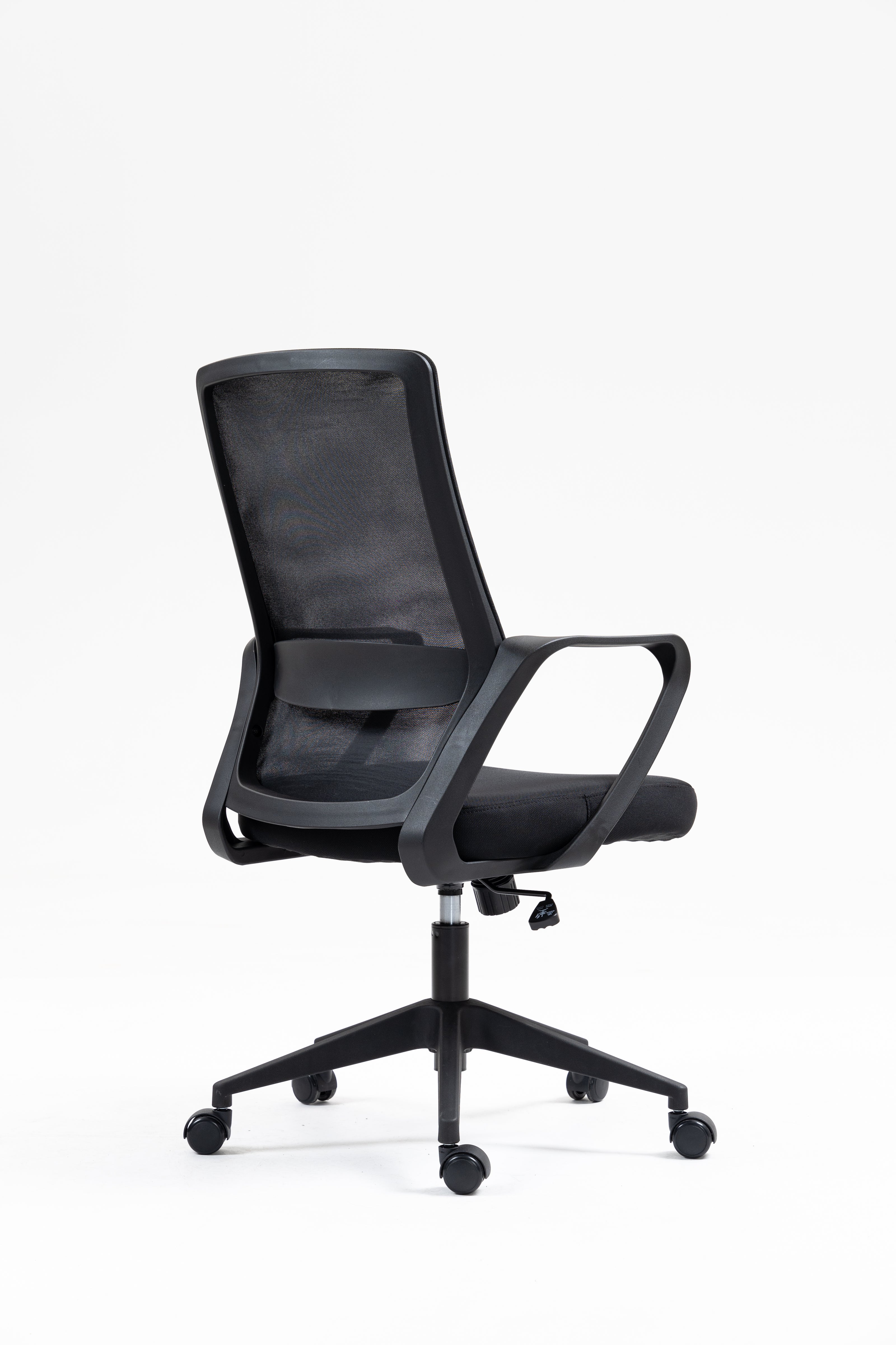 Silla de malla SIT respaldo medio, control de altura neumático, base de nylon, color gris y color negro SIT-M195GR / SIT-M195BK