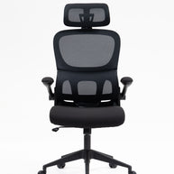 Silla de malla Sit, con respaldo alto y reposacabezas ajustable, respaldo de nylon color negro y gris SIT-M380BK / SIT-M380GY