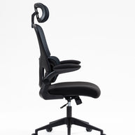 Silla de malla Sit, con respaldo alto y reposacabezas ajustable, respaldo de nylon color negro y gris SIT-M380BK / SIT-M380GY