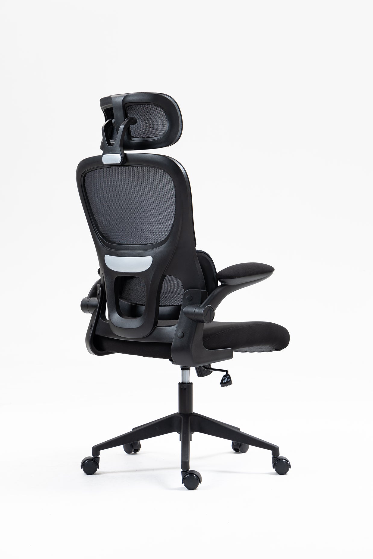 Silla de malla Sit, con respaldo alto y reposacabezas ajustable, respaldo de nylon color negro y gris SIT-M380BK / SIT-M380GY