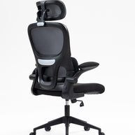 Silla de malla Sit, con respaldo alto y reposacabezas ajustable, respaldo de nylon color negro y gris SIT-M380BK / SIT-M380GY