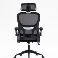 Silla de malla Sit, con respaldo alto y reposacabezas ajustable, respaldo de nylon color negro y gris SIT-M380BK / SIT-M380GY