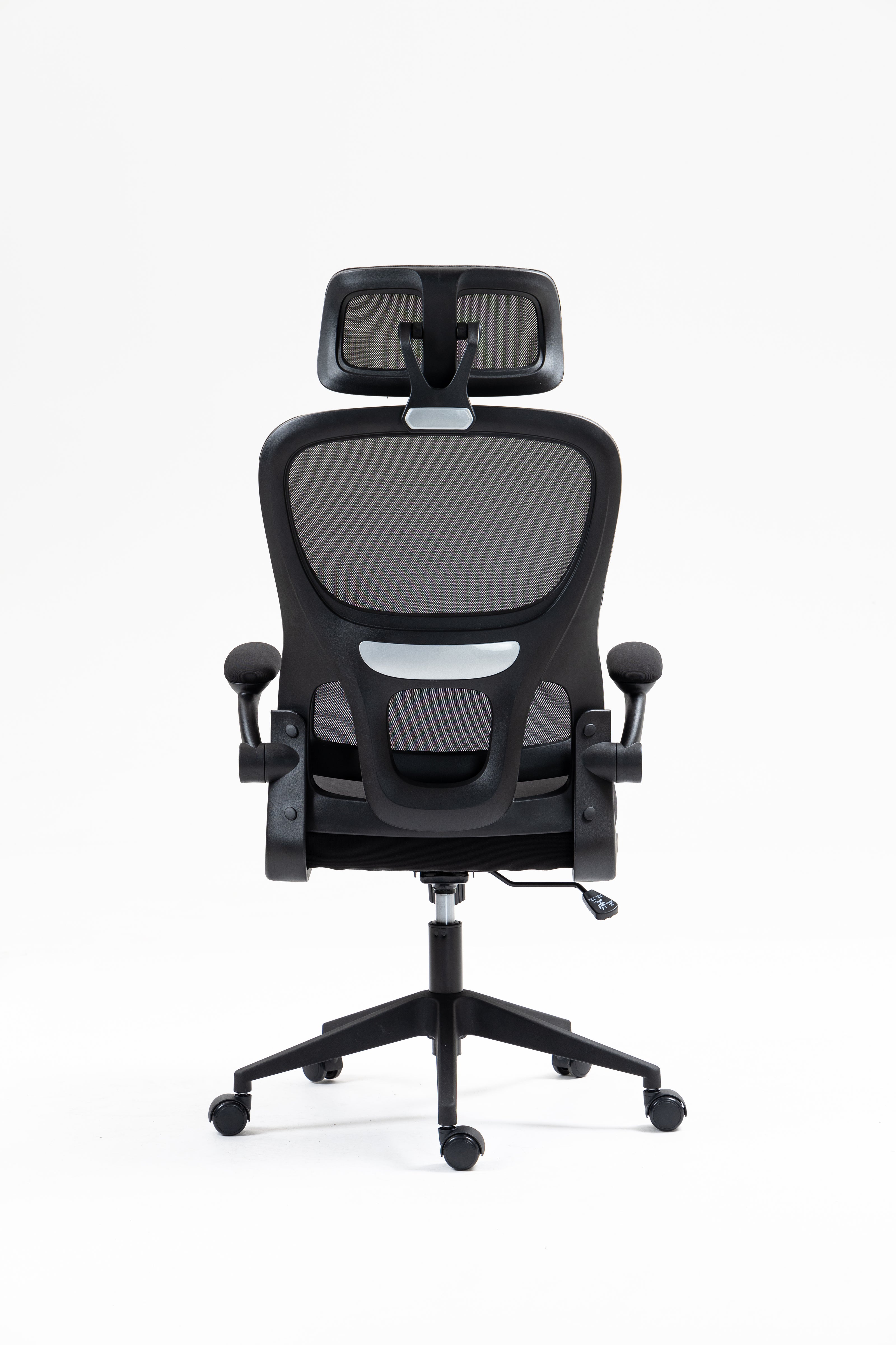 Silla de malla Sit, con respaldo alto y reposacabezas ajustable, respaldo de nylon color negro y gris SIT-M380BK / SIT-M380GY