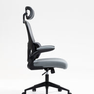 Silla de malla Sit, con respaldo alto y reposacabezas ajustable, respaldo de nylon color negro y gris SIT-M380BK / SIT-M380GY