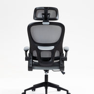 Silla de malla Sit, con respaldo alto y reposacabezas ajustable, respaldo de nylon color negro y gris SIT-M380BK / SIT-M380GY