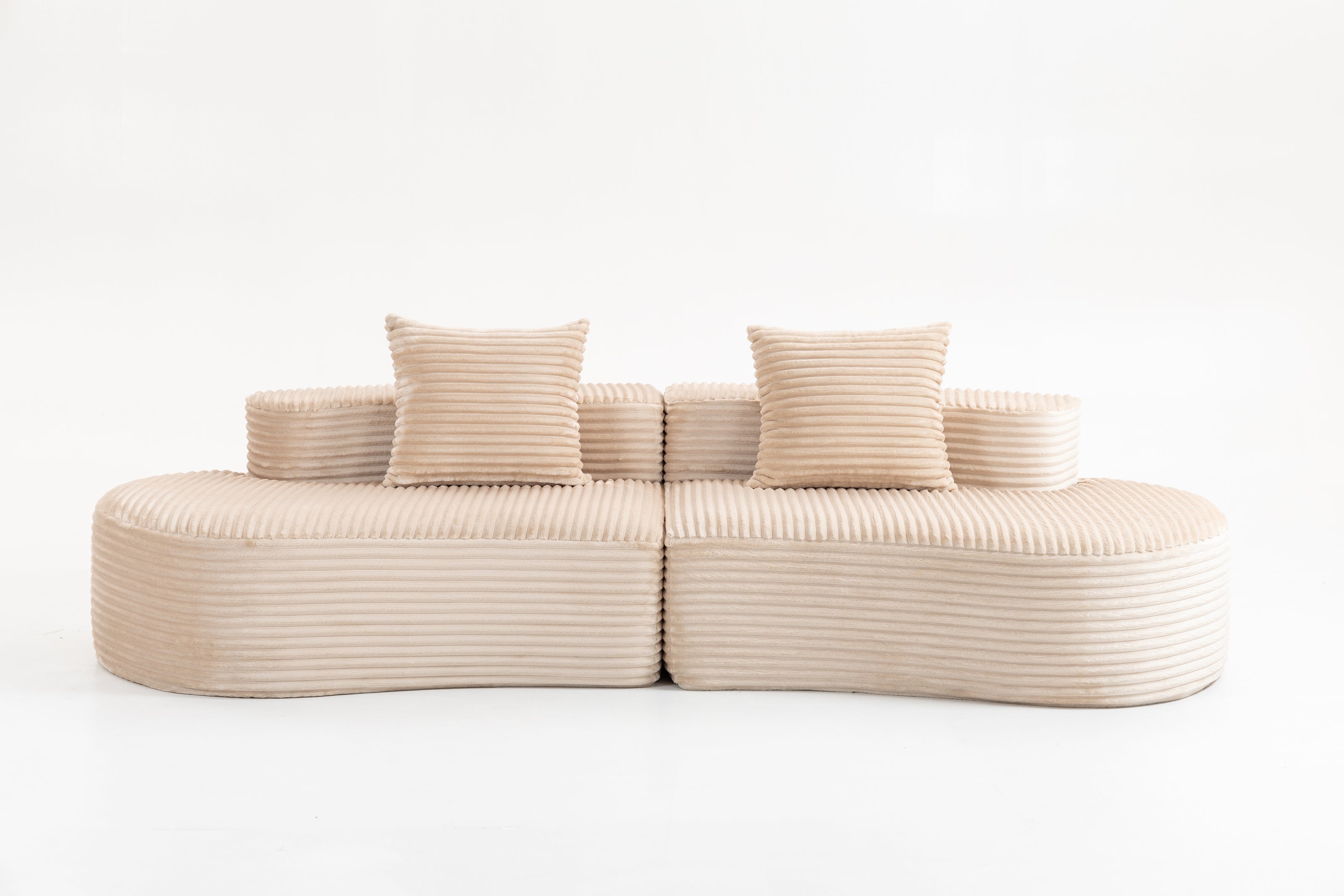 Sofá SIT Ondara foam de alta densidad color beige, gris oscuro, gris claro, verde / medida 265 x 115 x 62.5 cm / SIT-ONDARA