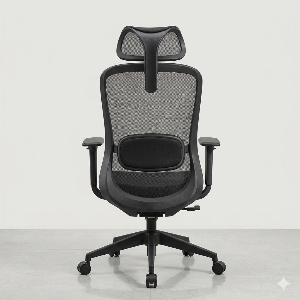 Silla SIT ejecutiva 300 lb con respaldo alto negro, superficie de Nylon ajustable | SIT-M880