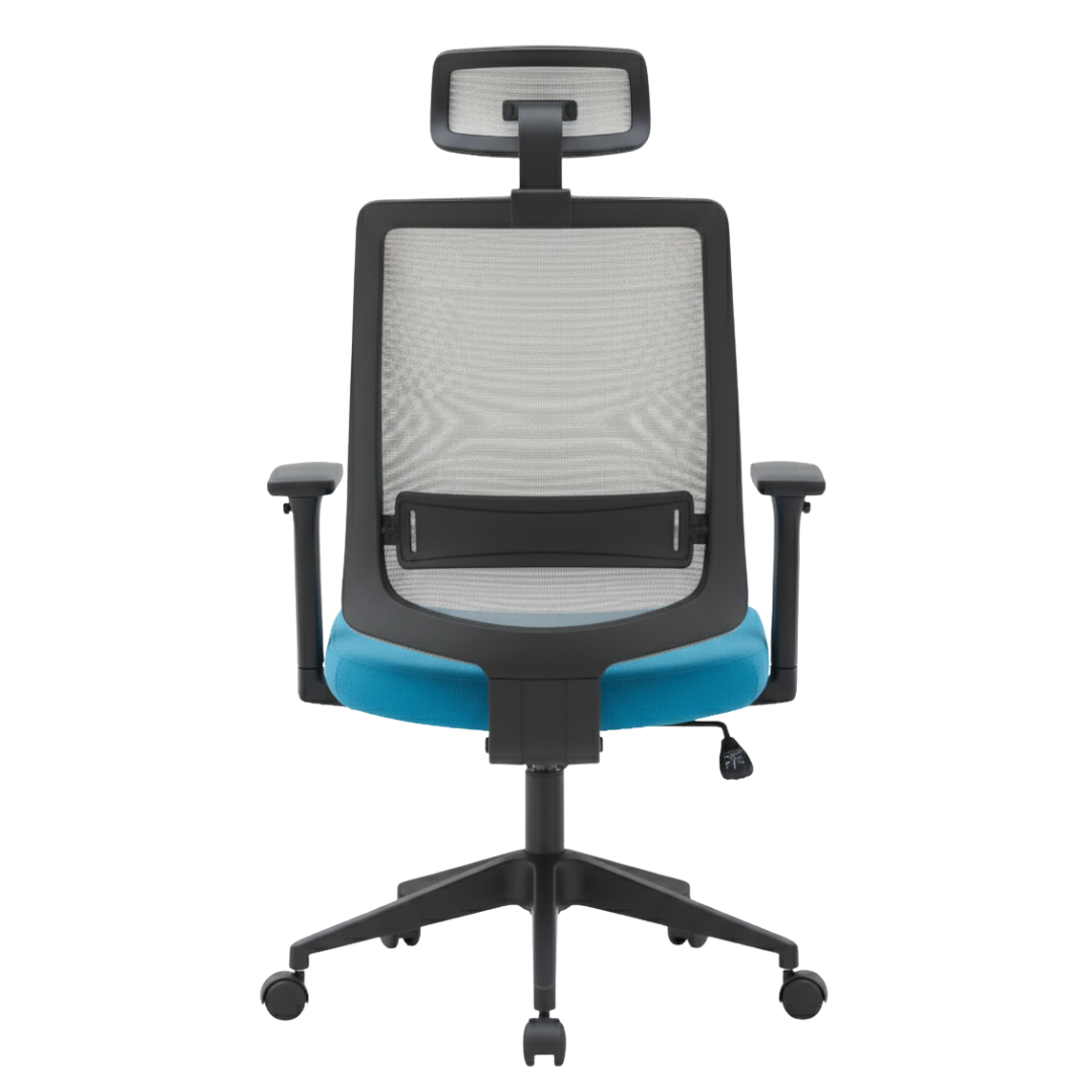 Silla SIT Ejecutiva, respaldo alto, ajustable, base cromada. Color Negro. Peso: 250Lbs. SIT-M315