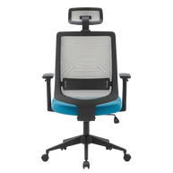 Silla SIT Ejecutiva, respaldo alto, ajustable, base cromada. Color Negro. Peso: 250Lbs. SIT-M315