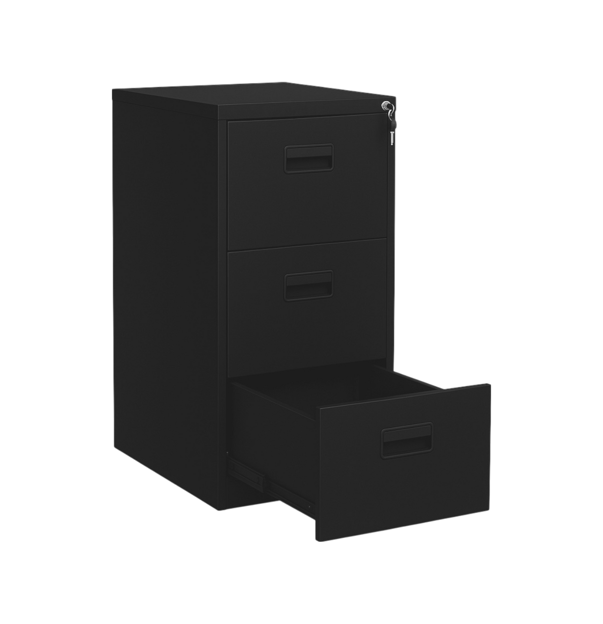 Archivero Vertical iOffice, 3 Cajones, Acero, Color gris claro, Cerradura con 2 llaves. IOFF-DD3