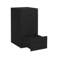 Archivero Vertical iOffice, 3 Cajones, Acero, Color gris claro, Cerradura con 2 llaves. IOFF-DD3