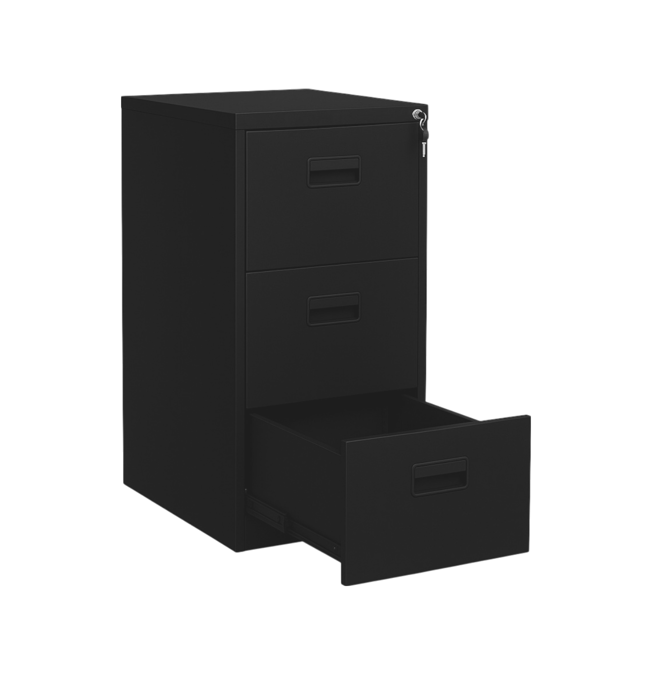 Archivero Vertical iOffice, 3 Cajones, Acero, Color gris claro, Cerradura con 2 llaves. IOFF-DD3