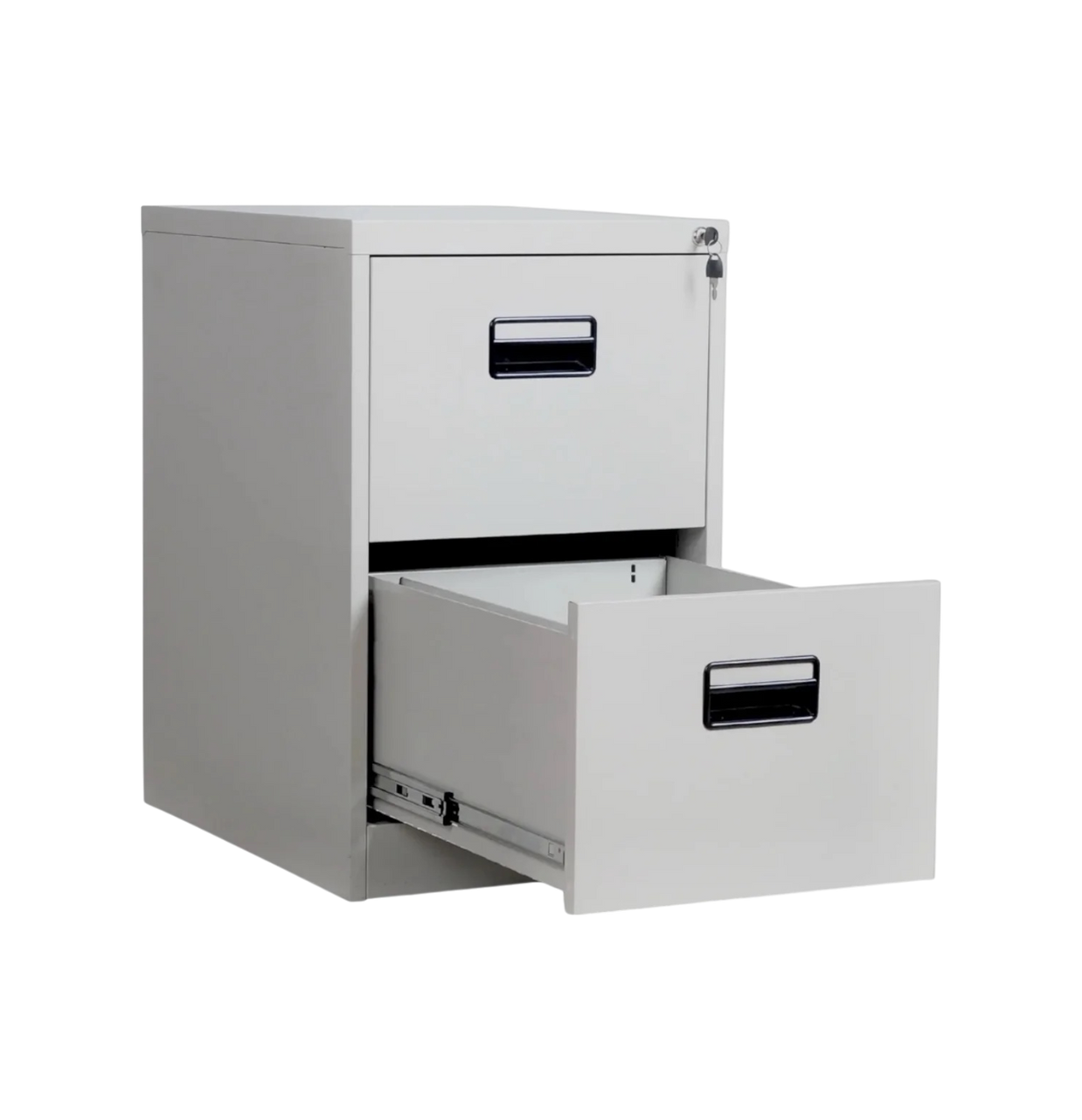 Archivero Vertical iOffice, 2 Cajones, Acero, Color gris claro, Cerradura con 2 llaves. IOFF-DD2