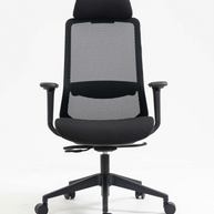 Silla SIT Gerencial, respaldo medio, acolchonada, ajuste de altura. Color Negro y Gris. Peso: 250Lbs. SIT-M800