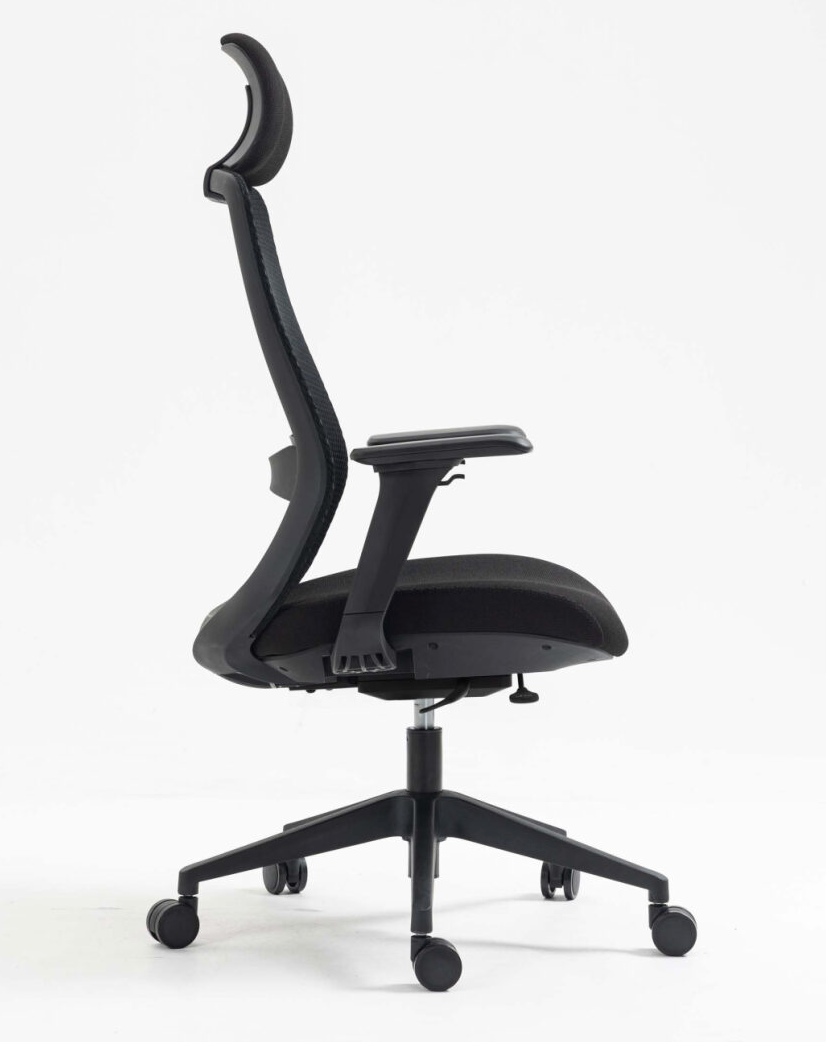 Silla SIT Gerencial, respaldo medio, acolchonada, ajuste de altura. Color Negro y Gris. Peso: 250Lbs. SIT-M800