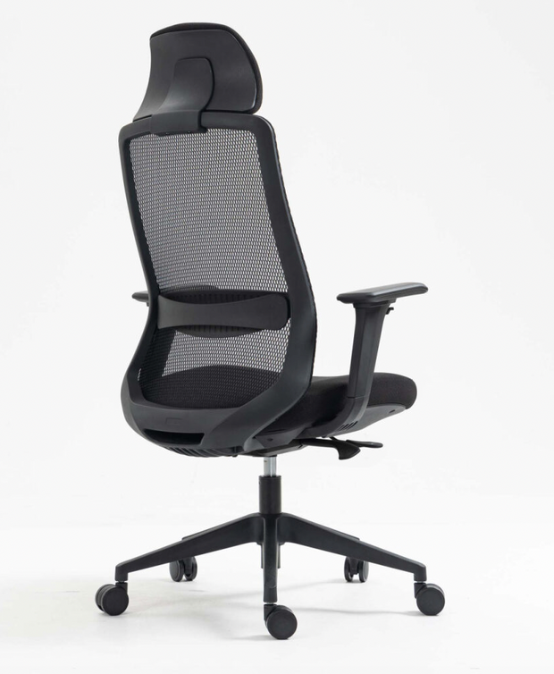 Silla SIT Gerencial, respaldo medio, acolchonada, ajuste de altura. Color Negro y Gris. Peso: 250Lbs. SIT-M800