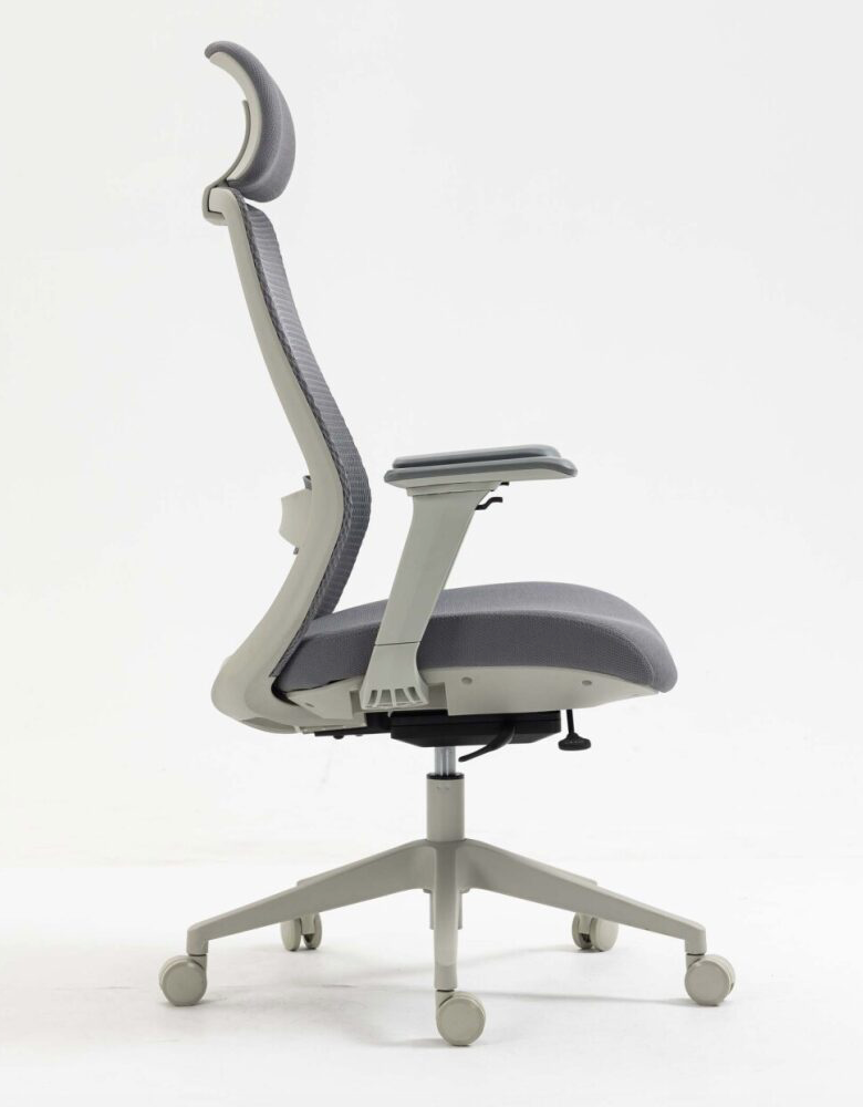 Silla SIT Gerencial, respaldo medio, acolchonada, ajuste de altura. Color Negro y Gris. Peso: 250Lbs. SIT-M800