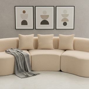 Sofá SIT Elisse foam de alta densidad color azul gris / medidas 284 x 133.5 x 68 cm SIT-ELISSE