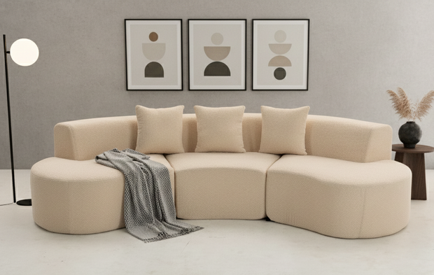 Sofá SIT Elisse foam de alta densidad color azul gris / medidas 284 x 133.5 x 68 cm SIT-ELISSE