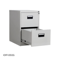 Archivero Vertical iOffice, 2 Cajones, Acero, Color gris claro, Cerradura con 2 llaves. IOFF-DD2